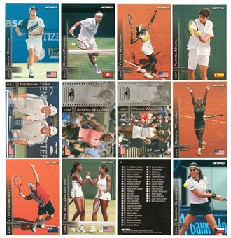 2003 Netpro Tennis Complete Set Collection - (12) Complete sets + (1) Complete Glossy Set (1,108 Total Cards) - Including Serena Williams, Rafael Nadal, & Roger Federer Rookie Cards!